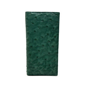 Gucci Wallet Bi fold Long Billfold Ostrich Green